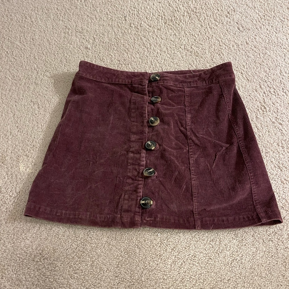 Maroon Mini skirt